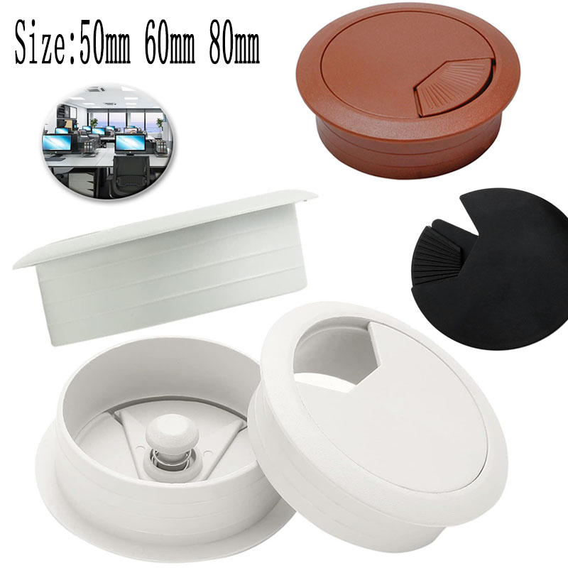 Office Furniture And Desks - 1個 ケーブルホールカバー コードグロメット デスクワイヤーオーガナイザー オフィス家具用 ケーブル通しボックスカバー
