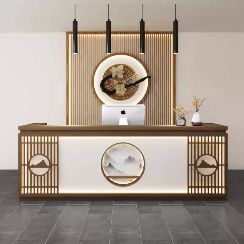 Office Furniture In Usa - シンプルでクラシックな受付デスク、シニアスタイルの美容院、アメリカの受付カウンター、高級カスタム受付台、オフィス家具