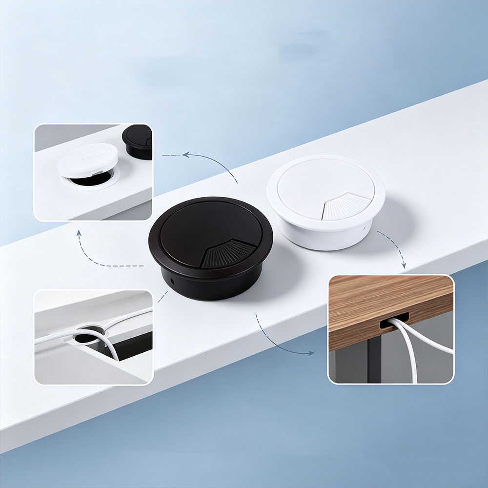 1-10 個ラウンドデスクトップ配線ボックス ABS ゴムワ - Office Furniture And Desks のレビューと価格