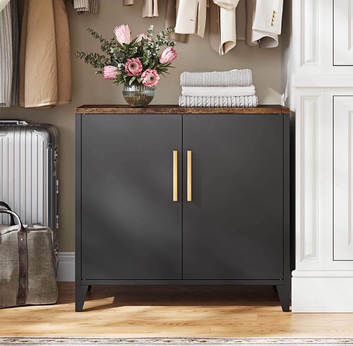 ドアと棚付きの金属製収納キャビネット、キッチン、ダイニング、 - Office Furniture Credenza のレビューと価格