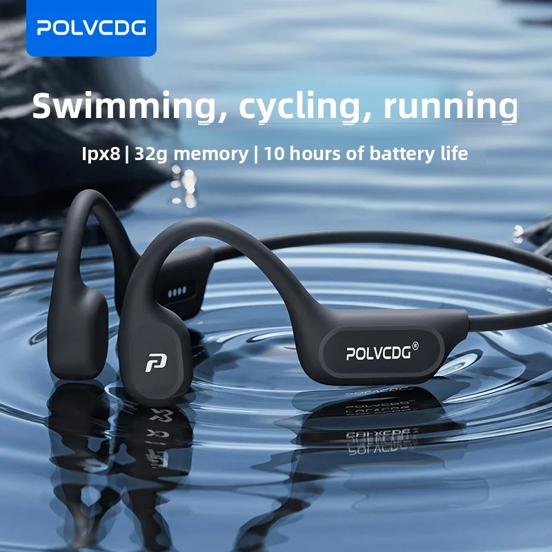 POLVCDG X9 骨伝導イヤホン 32G IPX8 防水 - Telephone Headset Office のレビューと価格