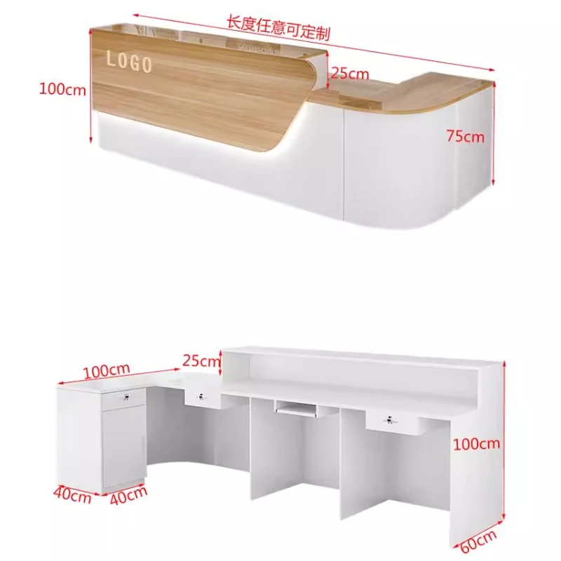 高級収納付き受付デスク シニア向けカスタムビューティーデコレ - Office Furniture In Usa のレビューと価格