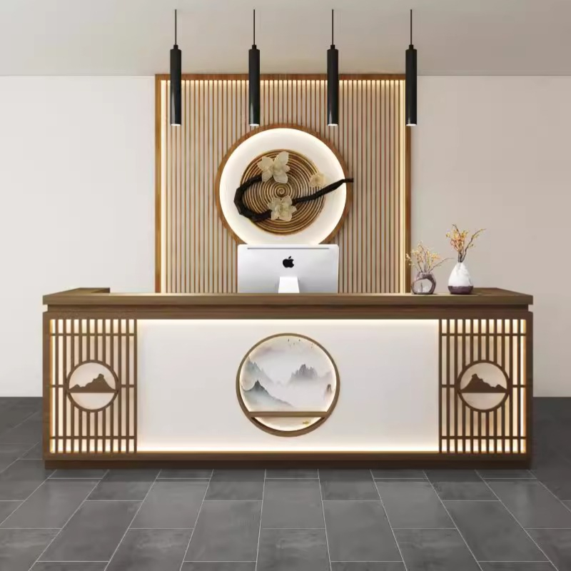 シンプルでクラシックな受付デスク、シニアスタイルの美容院、ア - Office Furniture In Usa のレビューと価格