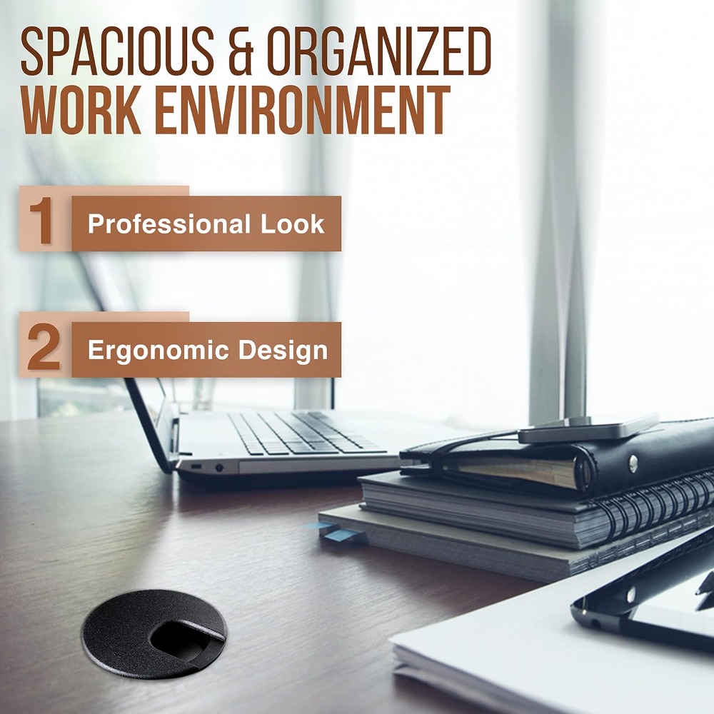 プラスチックワイヤー穴カバー 1.5/2/2.5 インチテー - Office Furniture And Desks のレビューと価格