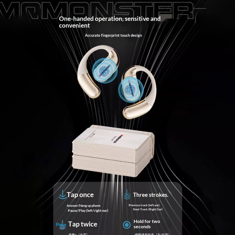 モンスターAC530ワイヤレスイヤホン 防水イヤーフック ス - Telephone Headset Office のレビューと価格