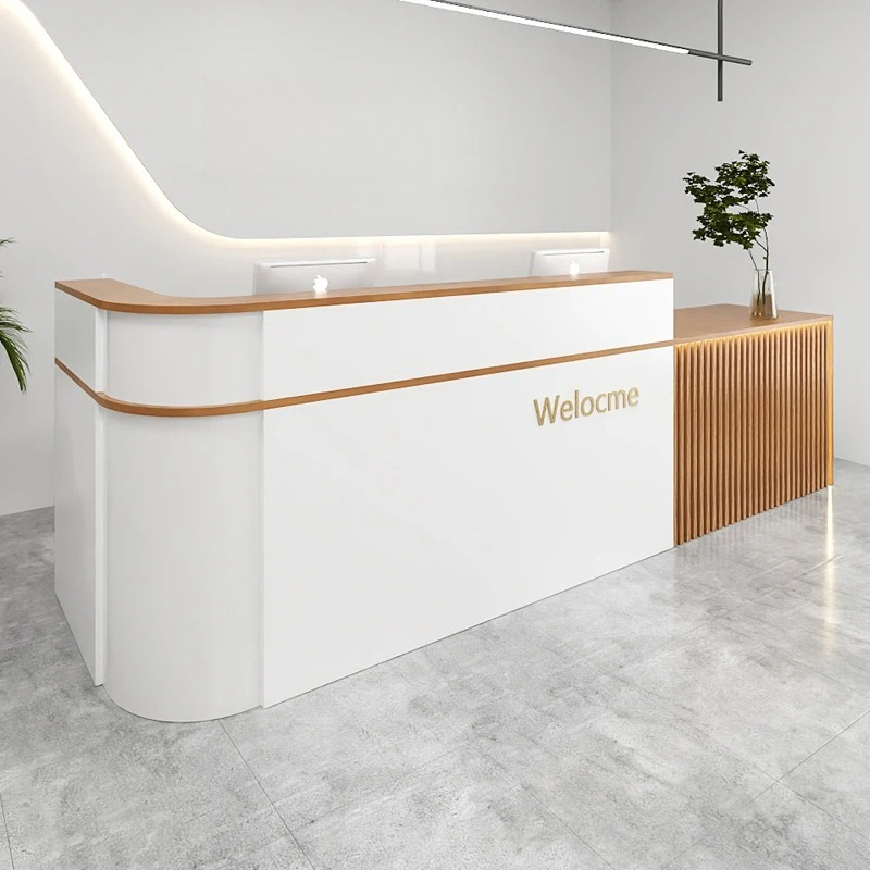 高級収納付き受付デスク、シニア向け美容産業受付カウンターデザ - Office Furniture In Usa のレビューと価格