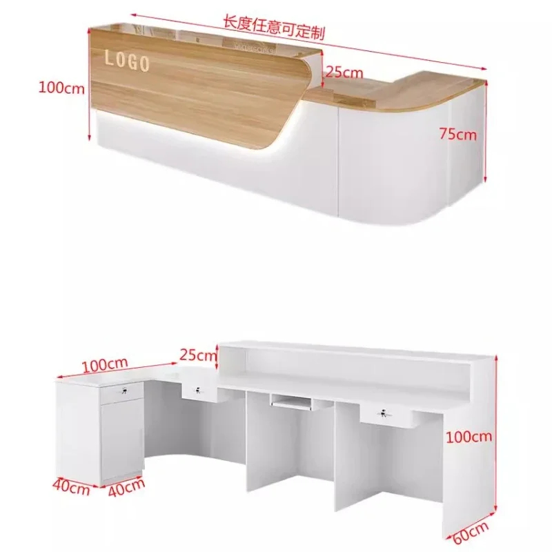 高級収納付き受付デスク シニア向けカスタムビューティーデコレ - Office Furniture In Usa のレビューと価格